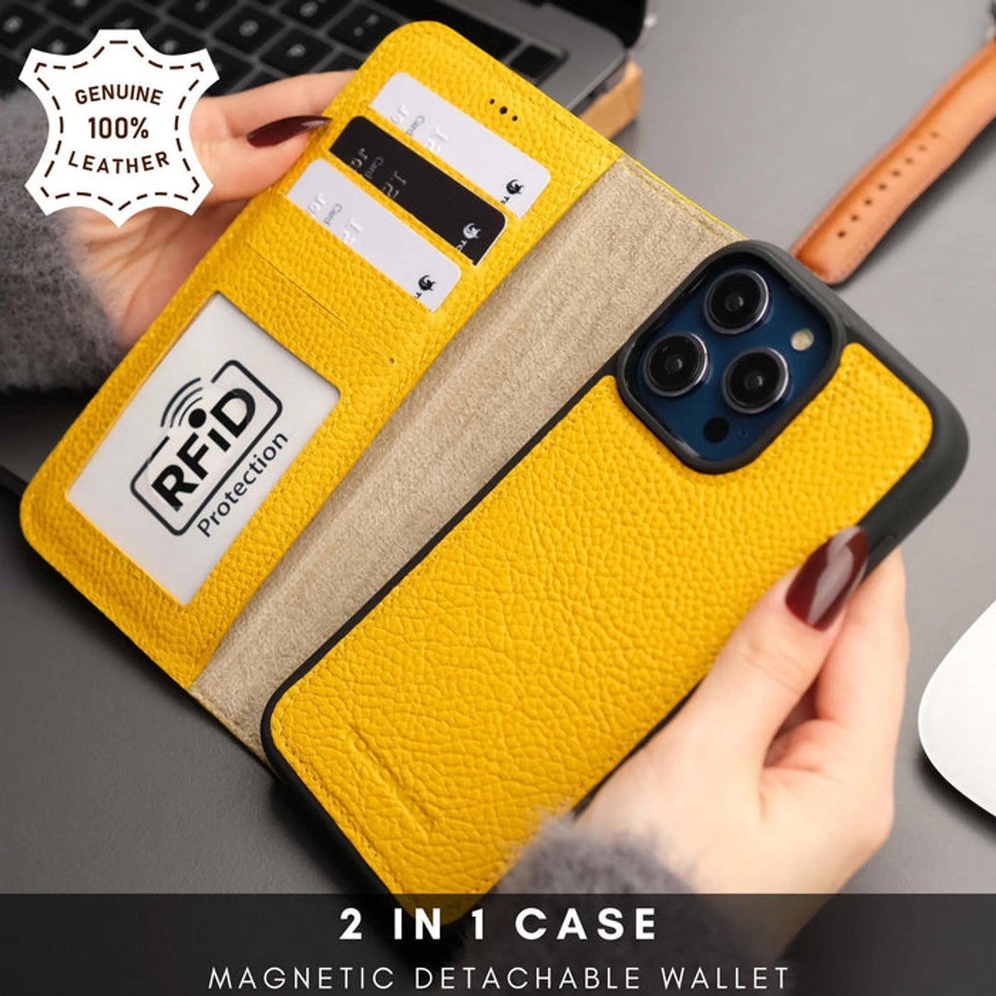 Casper iPhone 16 Wallet Case Leather MagSafe