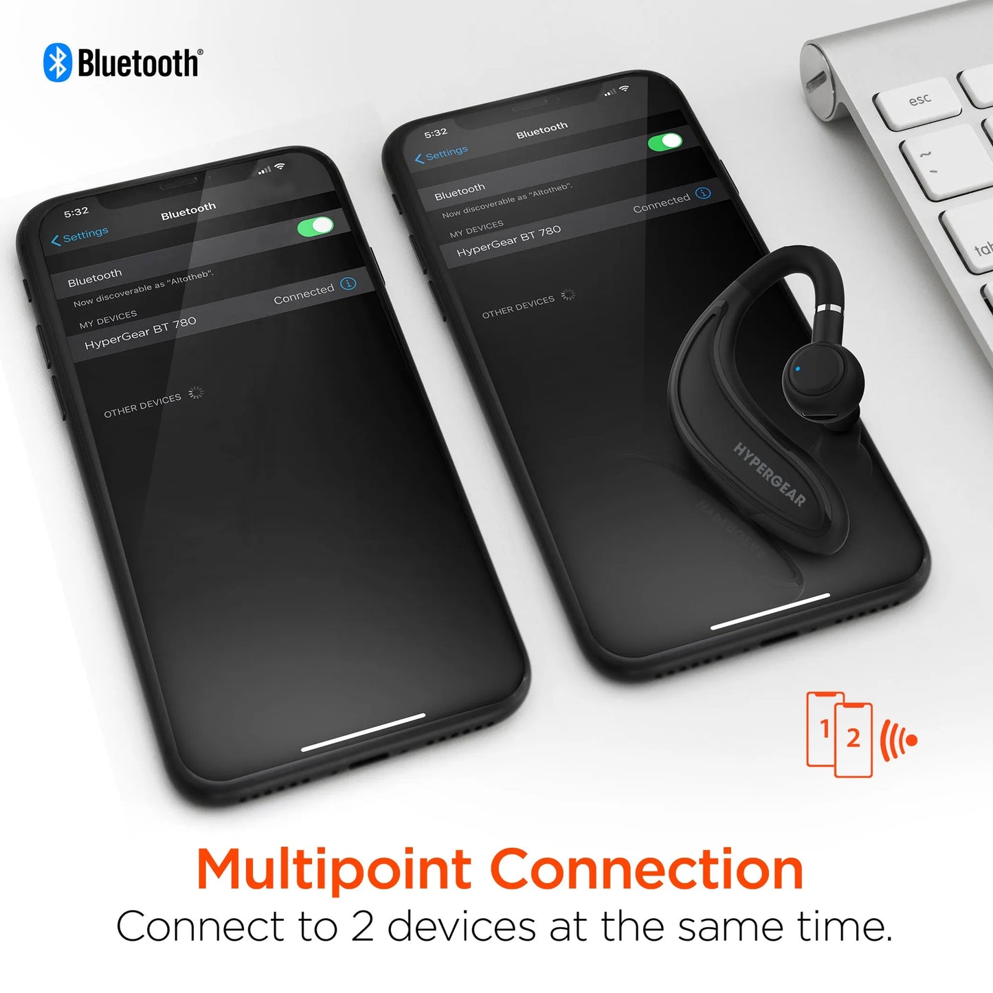 Hypergear BT 780 Wireless Headset Black