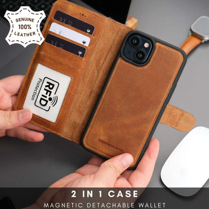 Casper iPhone 16 Plus Wallet Case Leather MagSafe