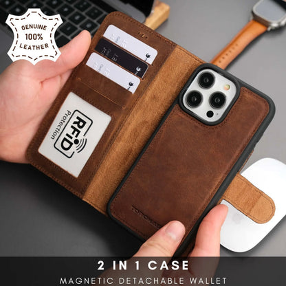 Casper iPhone 16 Wallet Case Leather MagSafe
