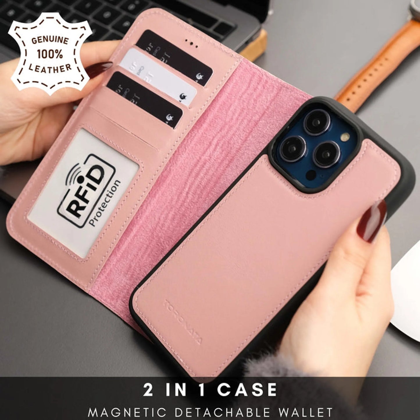 Casper iPhone 16 Wallet Case Leather MagSafe