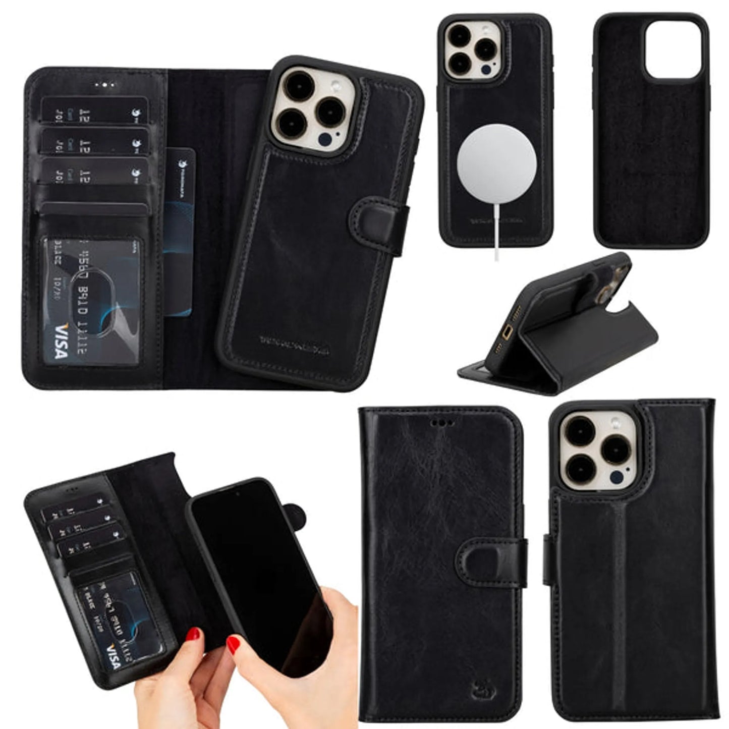 Casper Leather iPhone 15 Pro Max Wallet Case | MagSafe
