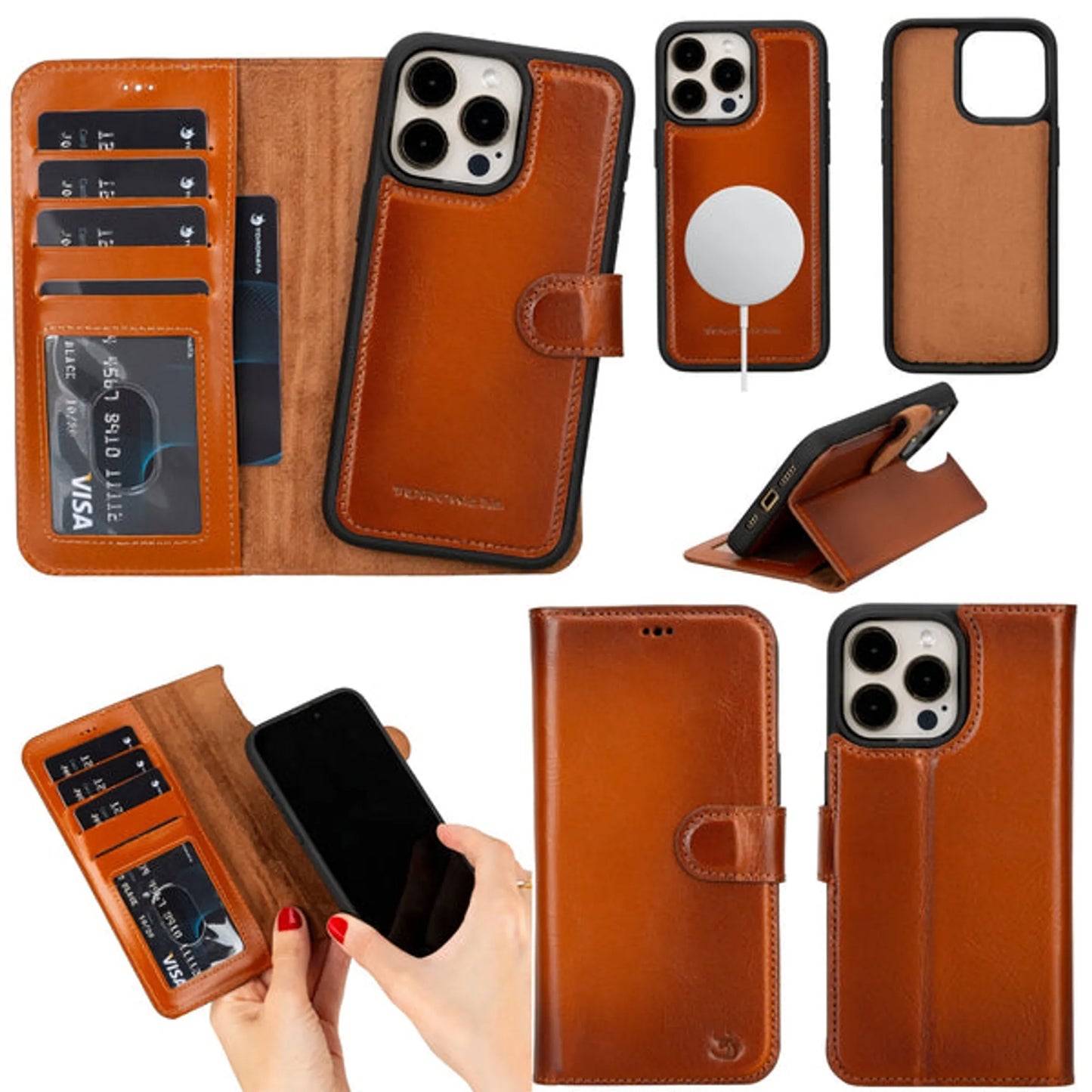 Casper Leather iPhone 15 Pro Max Wallet Case | MagSafe