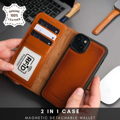 Casper iPhone 16 Plus Wallet Case Leather MagSafe