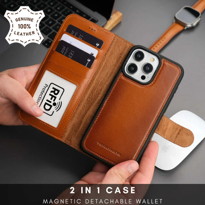Casper iPhone 16 Wallet Case Leather MagSafe