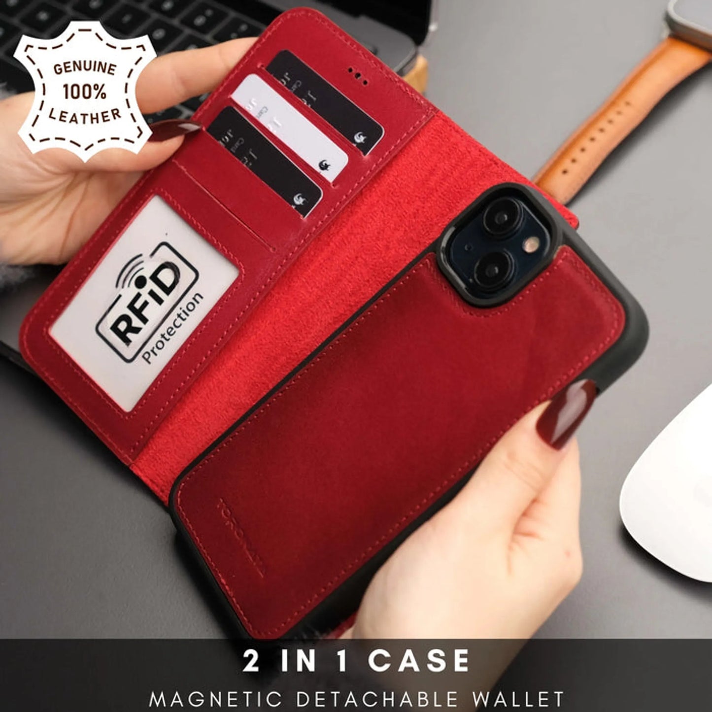 Casper iPhone 16 Plus Wallet Case Leather MagSafe