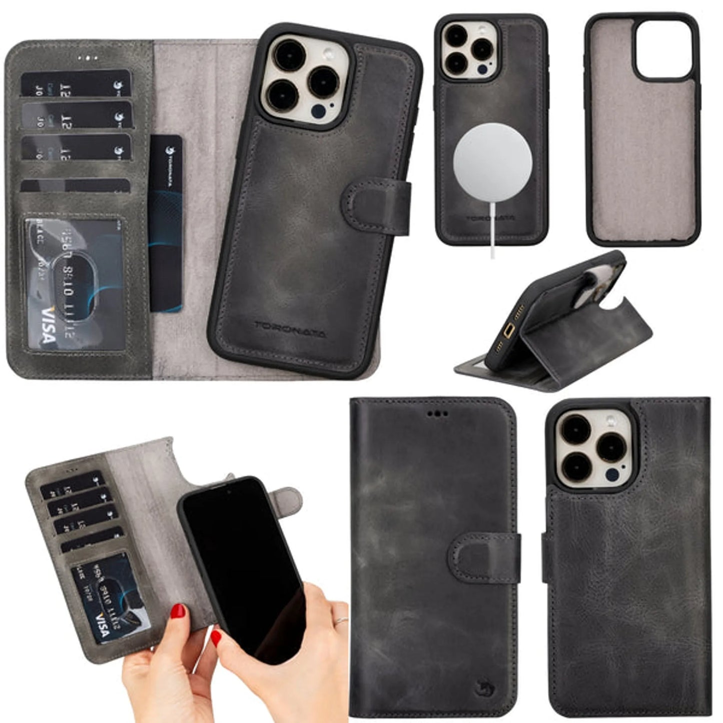 Casper Leather iPhone 15 Pro Max Wallet Case | MagSafe