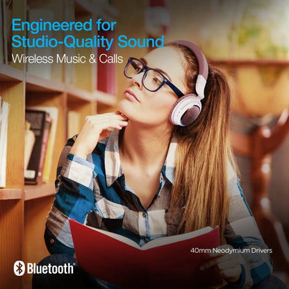 Naztech i9 BT Active Noise Canceling Headphones Rose Gold