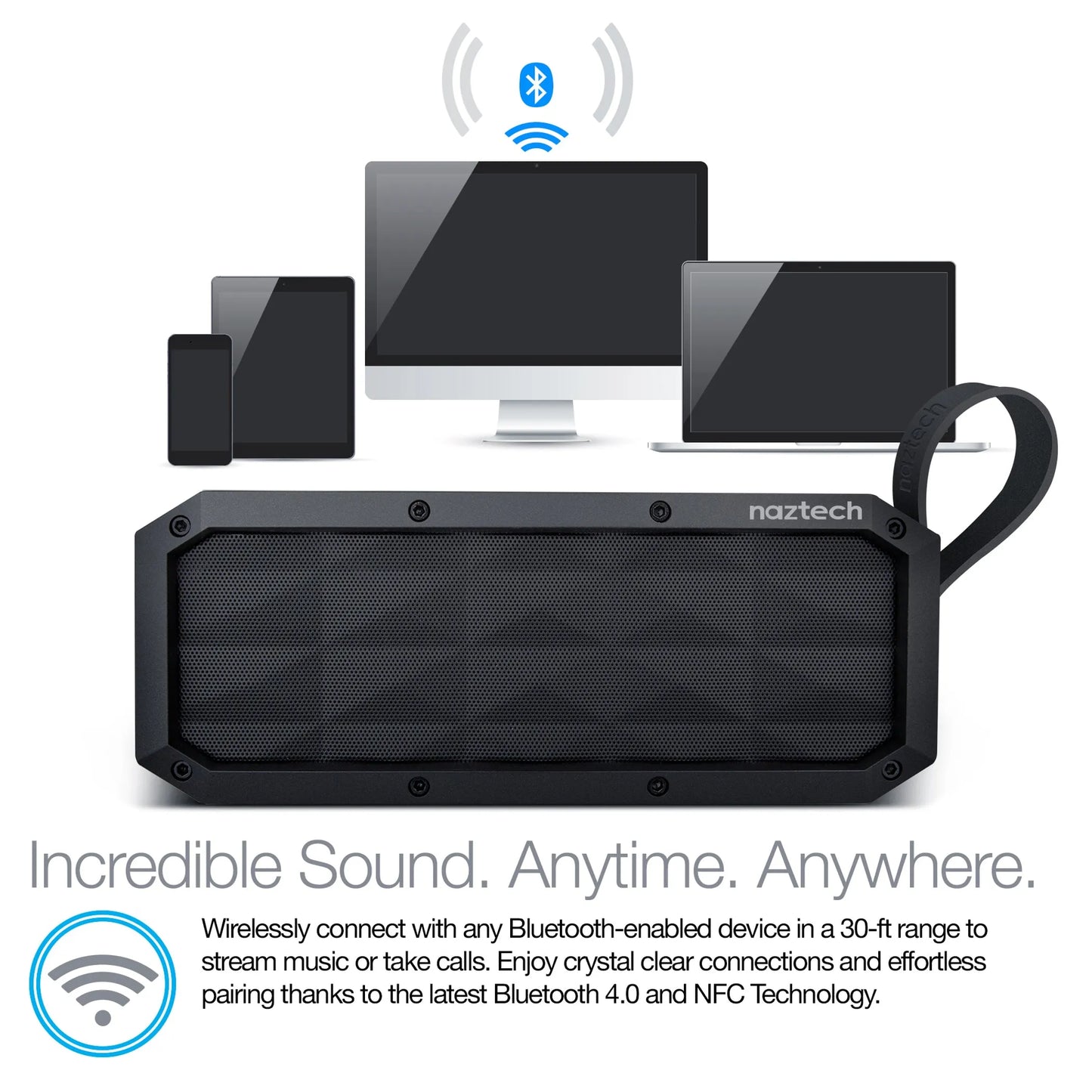 Naztech SoundBrick Wireless Speaker Black