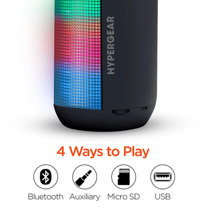 HyperGear Rave Mini Wireless LED Speaker Black
