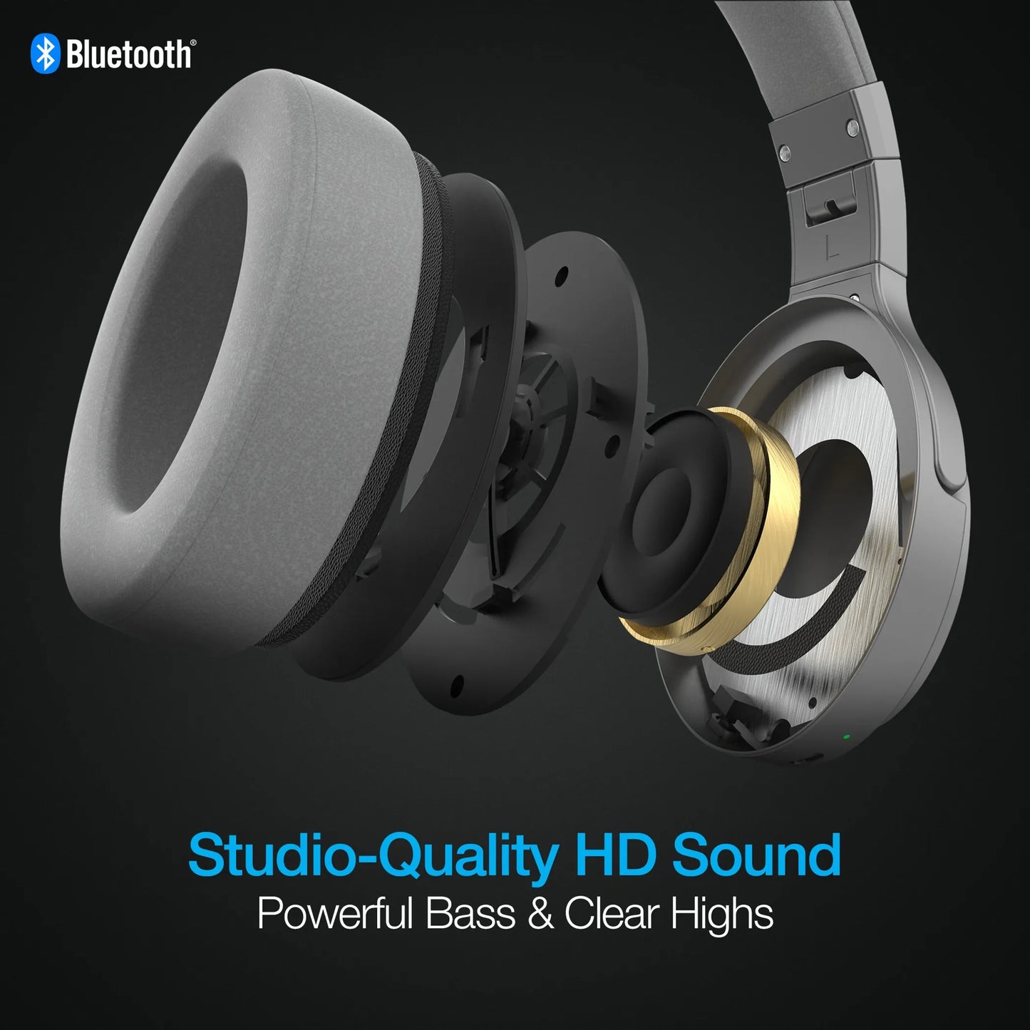 Naztech DRIVER ANC1000 Wireless Headphones Silver