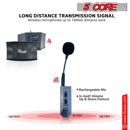Voice Amplifier 200W Portable PA Speaker System + Wireless Lavalier Microphone