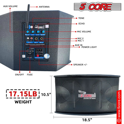 Voice Amplifier 200W Portable PA Speaker System + Wireless Lavalier Microphone