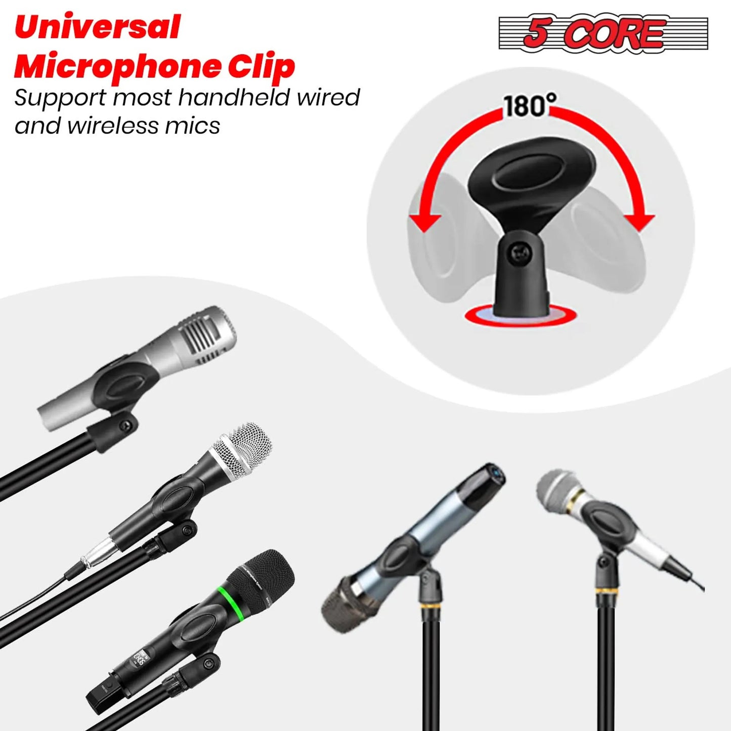 Tripod Mic Stand Adjustable Holder Floor Microphone Boom Arm