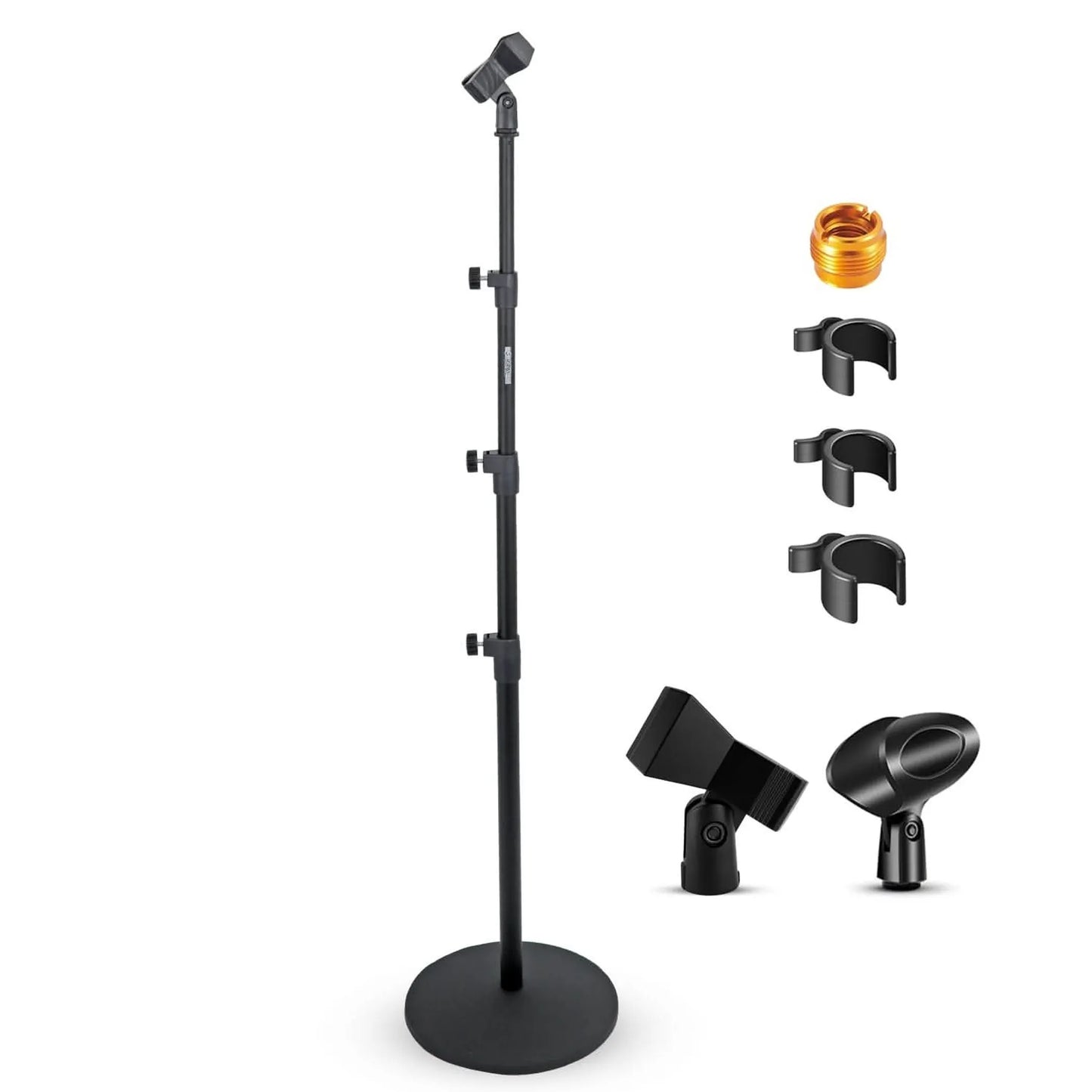 Mic Stand Floor Adjustable Universal Heavy Duty Microphone Stands Round Base Soporte De micrAfono