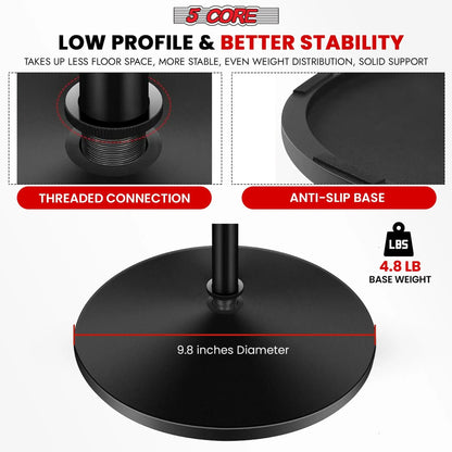 Mic Stand Floor Adjustable Universal Heavy Duty Microphone Stands Round Base Soporte De micrAfono