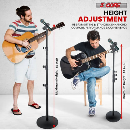 Mic Stand Floor Adjustable Universal Heavy Duty Microphone Stands Round Base Soporte De micrAfono