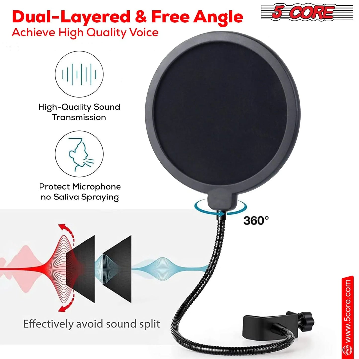 Recording Microphone Podcast Bundle Professional Condenser Cardioid Mic Kit w Boom Arm