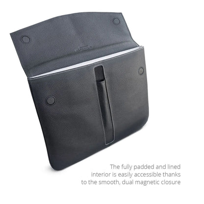 MacCase Premium Leather Magic Keyboard Sleeve -Black