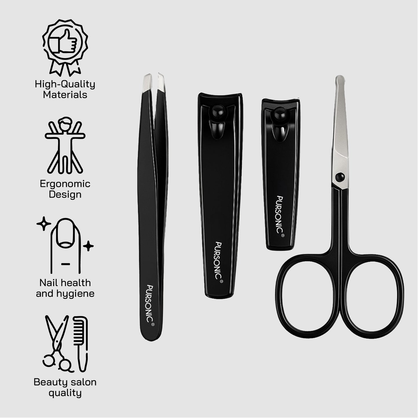 The Ultimate Professional Nail Care Duo: 4-Piece Precision Trimming Set and Professional Manicure & Pedicure Kit-2