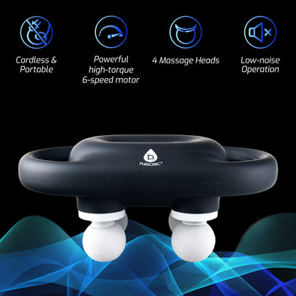 Percussion Powerhouse: 9-Speed Professional & 3-Speed Portable Massage Gun Set-4