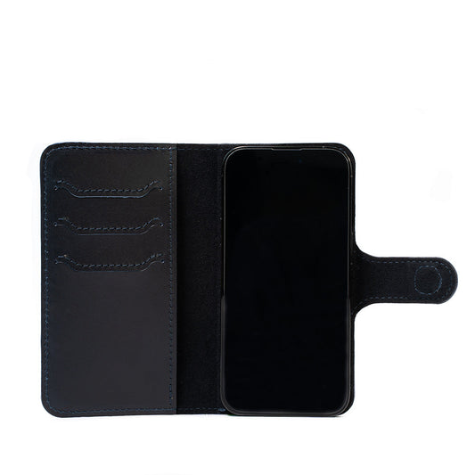 Top-Grain Leather Folio Case Wallet for iPhone 15 Series - Classic 4.0