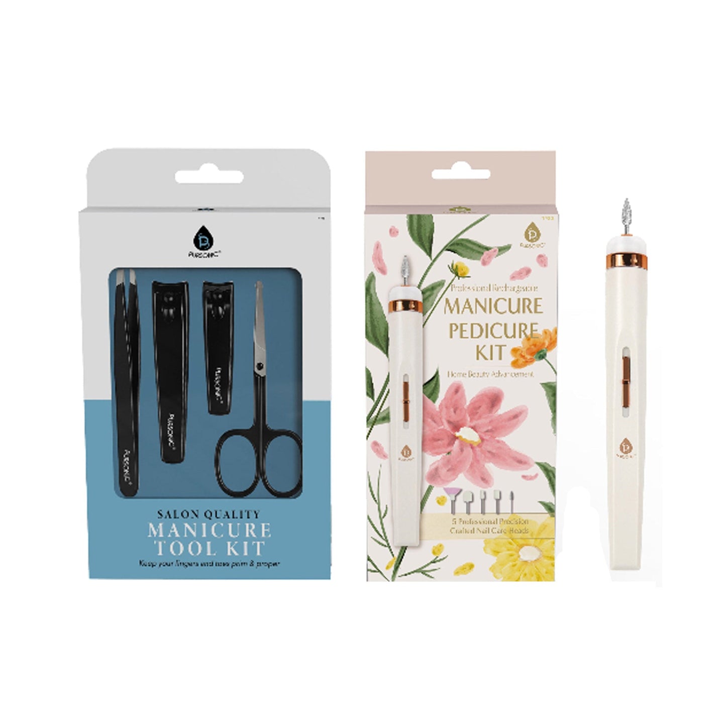 The Ultimate Professional Nail Care Duo: 4-Piece Precision Trimming Set and Professional Manicure & Pedicure Kit-0