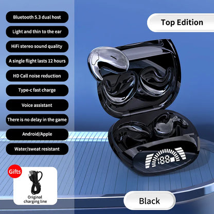 Mini Noise Cancelling TWS Wireless Sports Headphones with Bluetooth 5.3