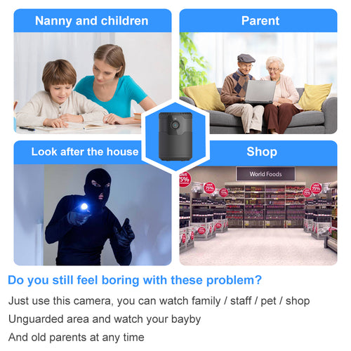 HD 2MP 1080P Wireless Mini Night Vision Camera