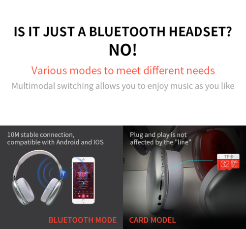 Wireless Headset HIFI Stereo Bluetooth Headphones